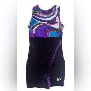 GK Elite Girls Leotard with built on shorts. Size CS LIKE NEW